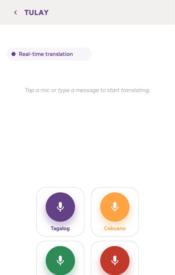 Wika app feed screen showing language learning feed Wika app feed screen showing language learning feed
